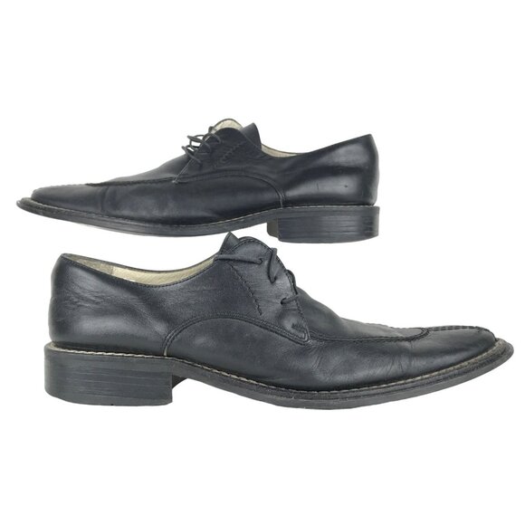 ZARA Mens US 10 Euro 43 Black Leather Dress Shoes Cap Toe Made in Spain Formal main image 8
